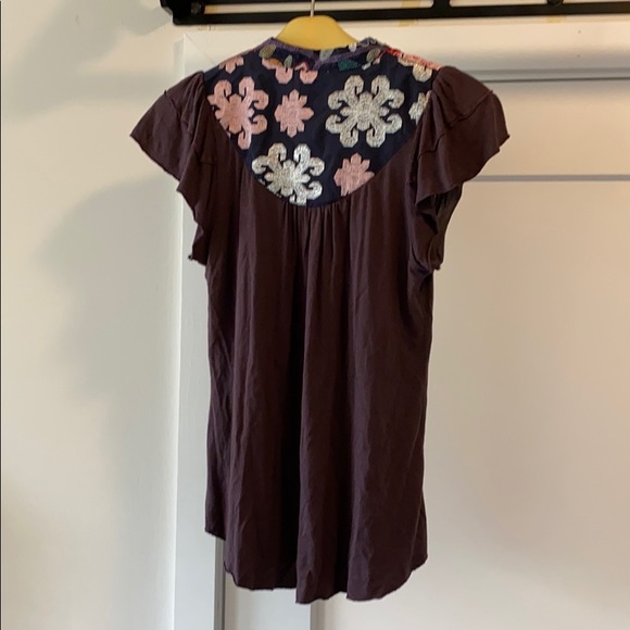 Flowy Anthropologie One September Embroidered Top - Picture 4 of 9
